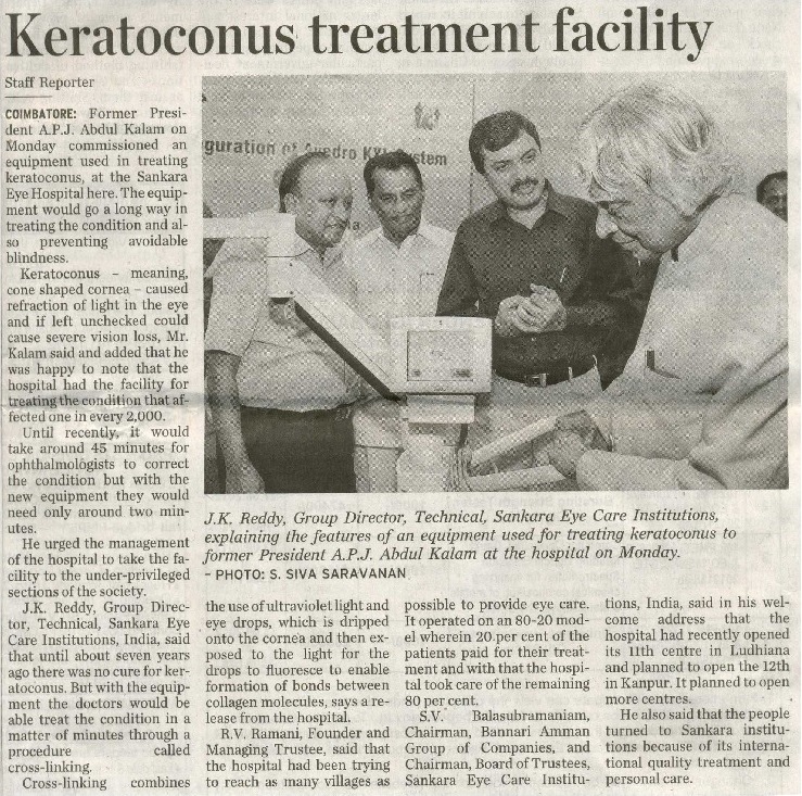 Keratoconus treatment facility