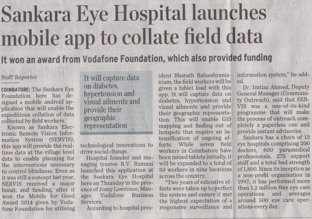 Sankara’s App to Collect Field Data